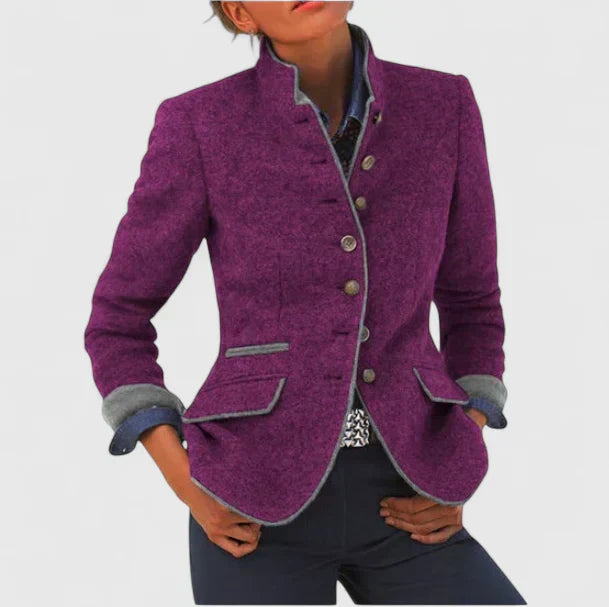 Women's Tailored Fitted Cardigan with Button Up